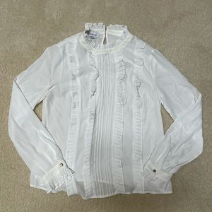 BEBE WHITE BLOUSE SIZE SMALL